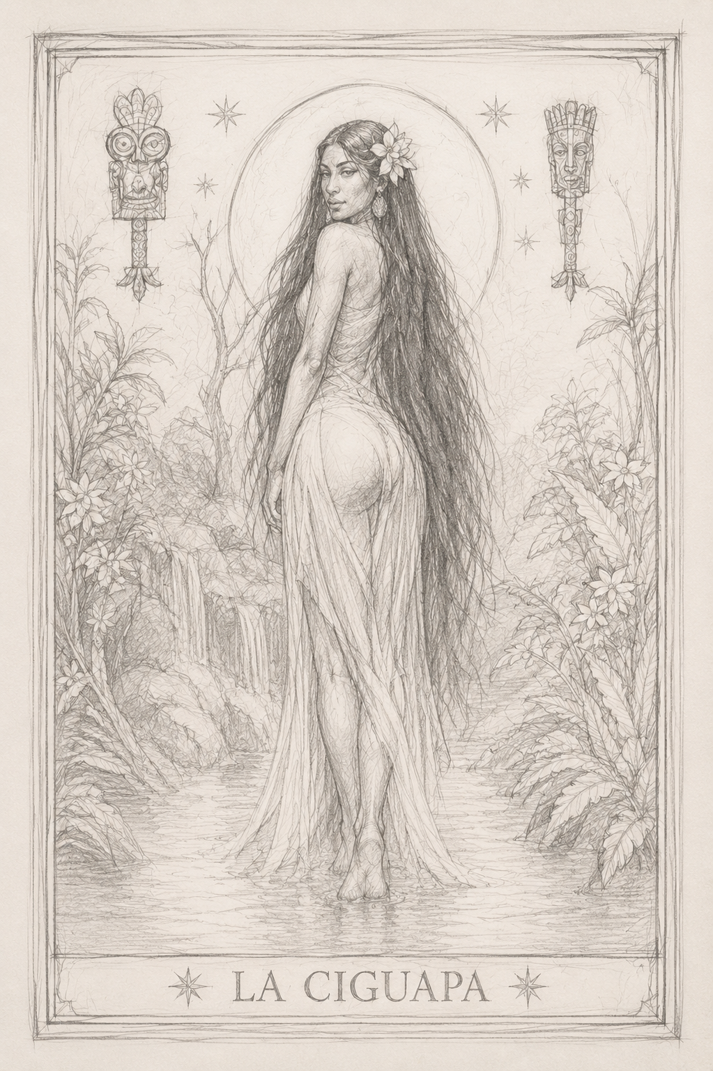 La Ciguapa — Developed sketch